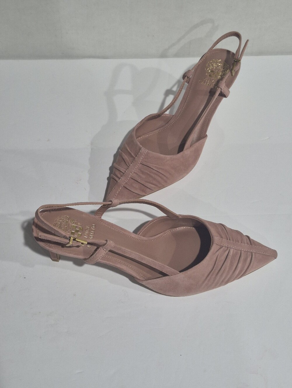 Women's Pink Slingback Pointed Toe Low Heel Pumps